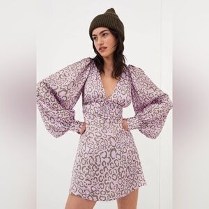 For Love & Lemons June Long Sleeve Mini Dress XS NWT